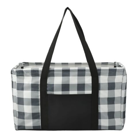 Buffalo Plaid Utility Tote White-Black Trim | No Imprint | not available | not available
