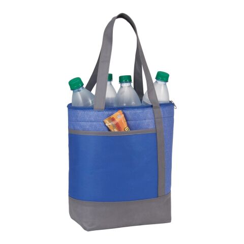 Chrome Non-Woven 9 Can Lunch Cooler Transparent Royal Blue | No Imprint | not available | not available