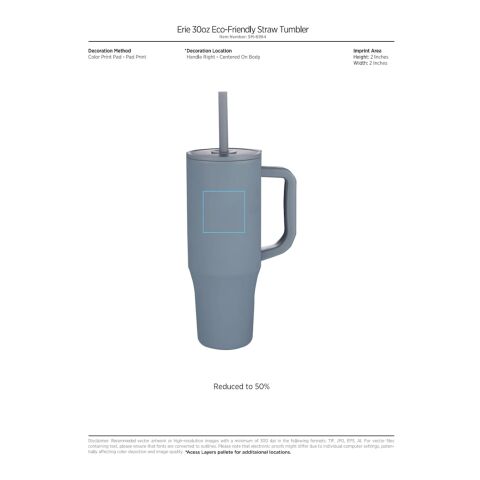 Erie 30oz Eco-Friendly Straw Mug Gray | No Imprint | not available | not available