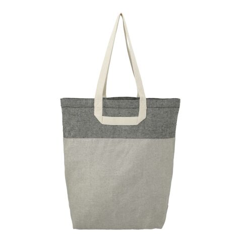 Recycled Cotton U-Handle Book Tote Standard | Natural-Black | No Imprint | not available | not available