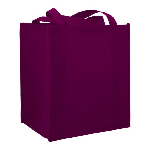 Little Juno Non-Woven Grocery Tote Burgundy | No Imprint | not available | not available