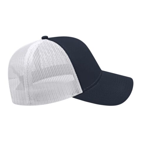 Cap America Two-Tone Trucker Mesh Back Cap Navy Blue-White | No Imprint | not available | not available