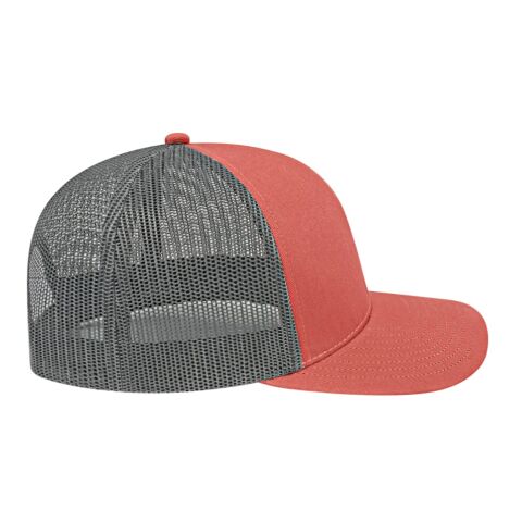 Cap America Poly/Cotton Trucker Mesh Back Cap Dusty Rose-Charcoal | No Imprint | not available | not available