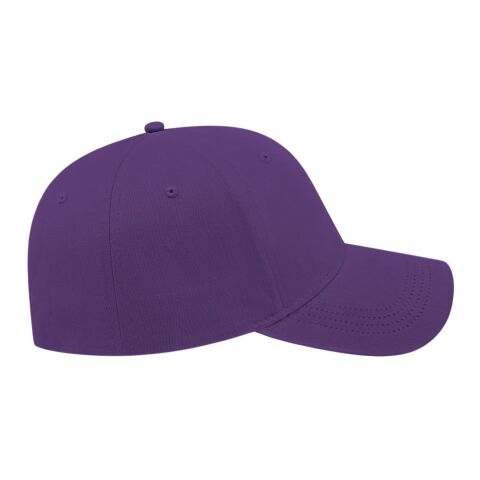 Cap America Lightweight Structured Low Profile Cap Purple | Embroidery | - Left Side Panel | 2.25 Inches × 2.00 Inches