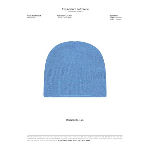 Cap America Knit Beanie Teal | No Imprint | not available | not available