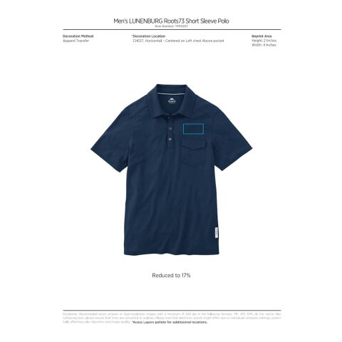 Men&#039;s LUNENBURG Roots73 Short Sleeve Polo Standard | Gray | S | No Imprint | not available | not available