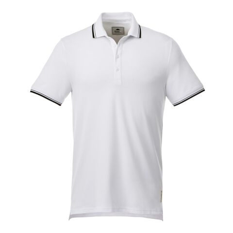 Men's LIMESTONE Roots73 SS Polo Standard | White-Black | XL | No Imprint | not available | not available