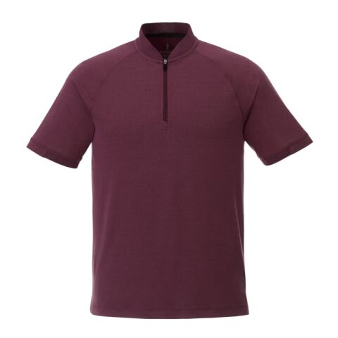 Men's KINPORT SS Stand Collar Polo Maroon Heather | 3XL
