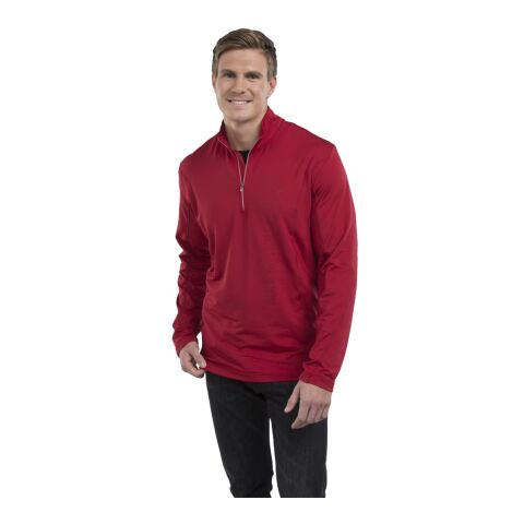 Men's CALTECH KNIT QUARTER ZIP Standard | Red | S | No Imprint | not available | not available