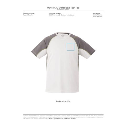 Men&#039;s TAKU Short Sleeve Tech Tee Standard | Black-White | L | No Imprint | not available | not available