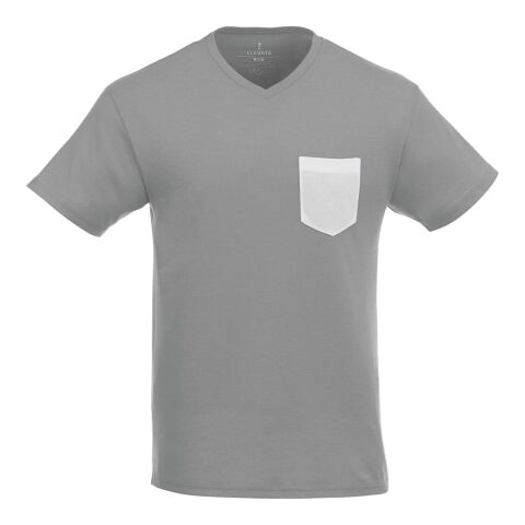 Men's MONROE Short Sleeve Pocket Tee Gray-White | S