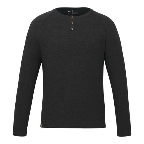 tentree TreeBlend Classic Henley Longsleeve - Men&#039;s Standard | Matte Black | L | No Imprint | not available | not available