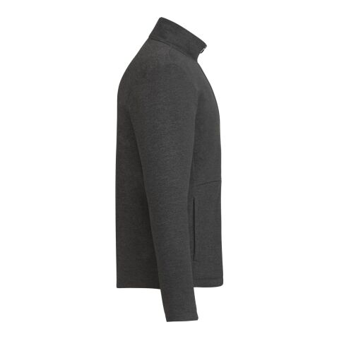 MERRITT Eco Knit Full Zip - Men&#039;s Standard | Heather Dark Charcoal | M | 1-color Apparel Digital Transfer | CHEST,Vertical - Centered on Left Chest | 2.50 Inches × 7.00 Inches
