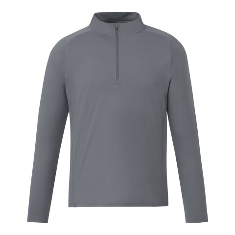 EVANS Eco Knit Quarter Zip - Men&#039;s Standard | Steel Grey | 2XL | 1-color Apparel Digital Transfer | CHEST,Vertical - Centered on Right Chest | 2.50 Inches × 7.00 Inches