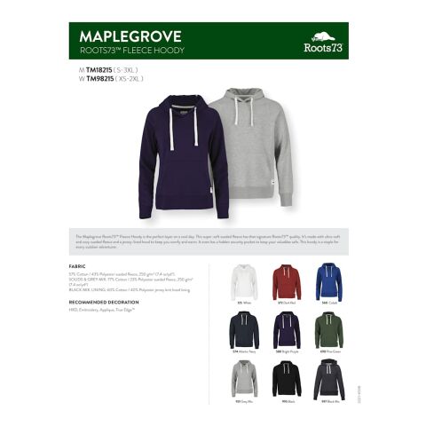 Men&#039;s MAPLEGROVE Roots73 Flc Hoody Standard | White | 3XL | No Imprint | not available | not available