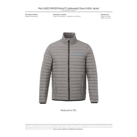 Men&#039;s BEECHRIVER Roots73 Down Jacket Standard | Gray | XL | No Imprint | not available | not available