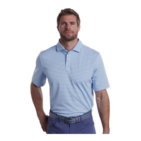 STITCH® Club Stripe Polo Shirt - Men&#039;s Standard | Blue | S | No Imprint | not available | not available