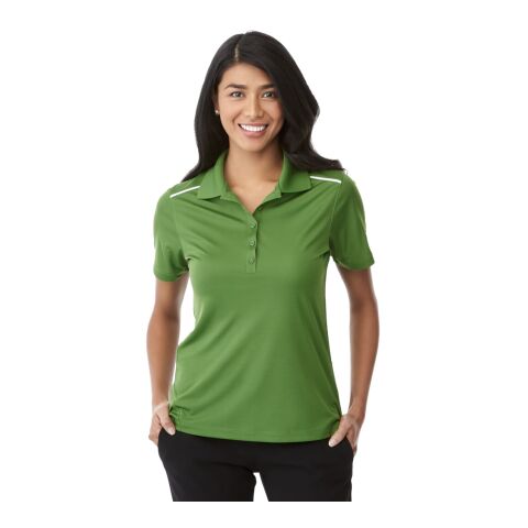Women's Albula SS Polo Green-White | L