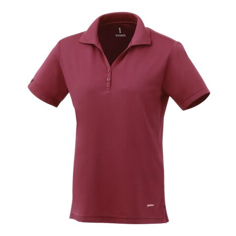 Women's MORENO TEXT MICRO SS POLO Maroon | XS