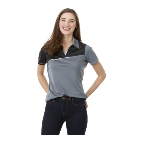 Women&#039;s PRATER Short Sleeve Polo Standard | Steel Grey-Black | XS | No Imprint | not available | not available