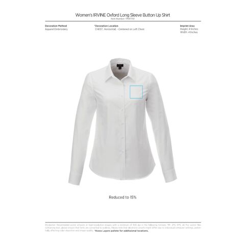 Women&#039;s IRVINE Oxford LS Shirt Standard | White | 3XL | No Imprint | not available | not available