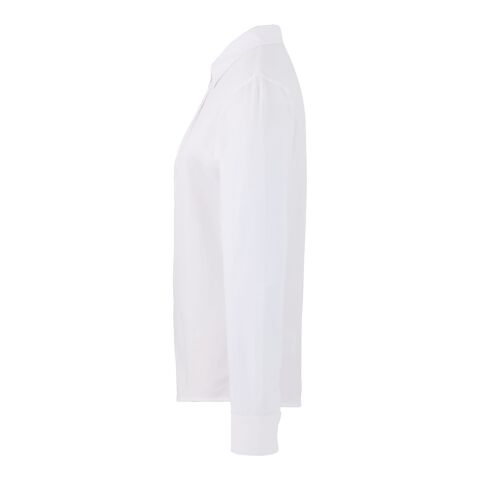 TATRA Eco Long Sleeve Knit Button Up Shirt-Women's White | S