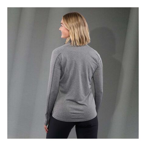 Women's TAZA Knit Quarter Zip Heather Dark Charcoal | XL