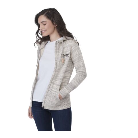 Women's Space Dye Zip Hoodie Gray | S
