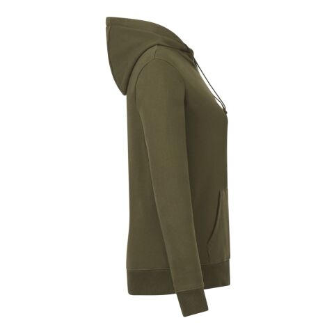 Women&#039;s Organic Cotton Zip Hoodie Standard | Olive | S | No Imprint | not available | not available