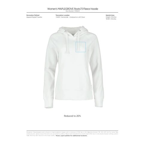 Women&#039;s MAPLEGROVE Roots73 Flc Hoody Standard | Gray | 3XL | No Imprint | not available | not available