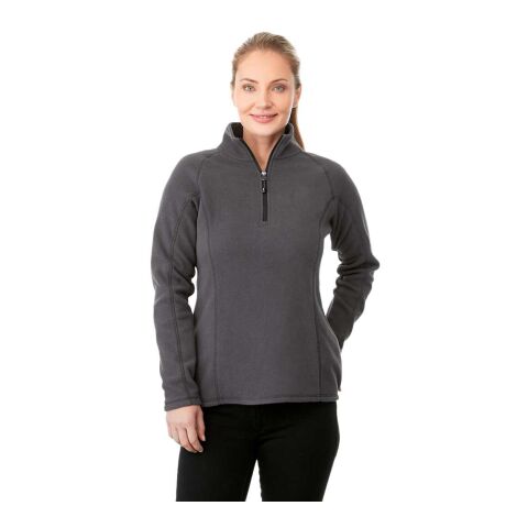 Women's Bowlen Polyfleece Half Zip Grey Storm | L