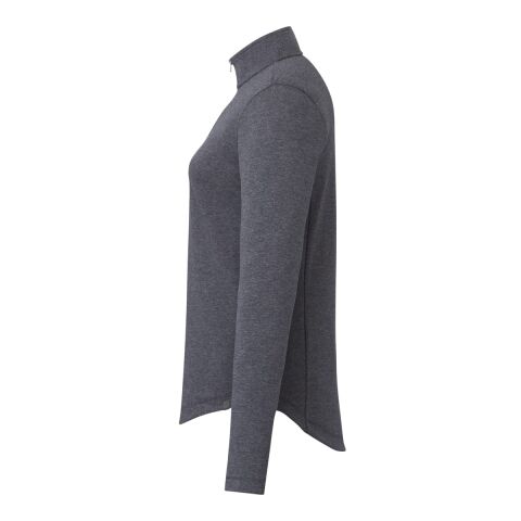 Women&#039;s RIGI Eco Knit Half Zip Standard | Heather Dark Charcoal | L | No Imprint | not available | not available