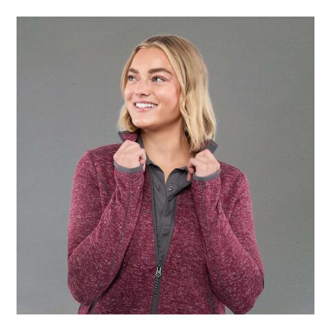 Women's TREMBLANT Knit Jacket Maroon Heather | 2XL