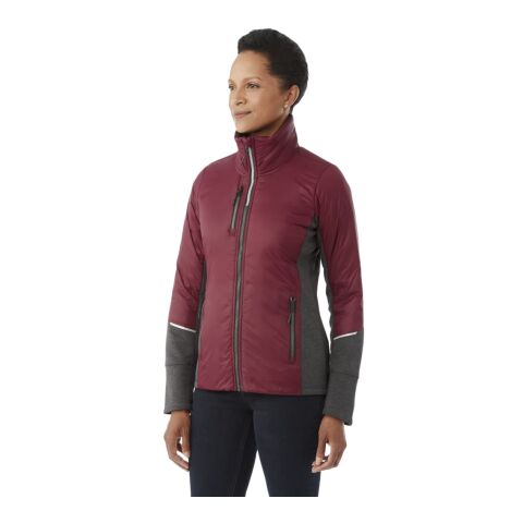 Women's FERNIE Hybrid Insulated Jacket Standard | Wine Red-Heather Dark Charcoal | XS | No Imprint | not available | not available