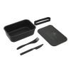 PLA Bento Box with Band and Utensils Black | No Imprint | not available | not available