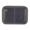 Three Compartment Food Storage Bento Box Black | No Imprint | not available | not available