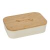 Bamboo Fiber Lunch Box with Cutting Board Lid Light Yellow