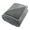 Heathered Fuzzy Fleece Blanket Charcoal | No Imprint | not available | not available