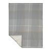 Plaid Fleece Sherpa Blanket Gray