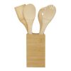 FSC Bamboo 4-piece Kitchen Tool Set and Canister Standard | Natural | No Imprint | not available | not available