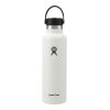 Hydro Flask® Standard Mouth With Flex Cap 21oz Standard | White | Laser Engraving | Centered on tumbler opposite Hydro Flask, - Center of Art 6" up from bottom | 1.75 Inches × 1.00 Inches