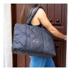 Luxe Quilted Puffer Tote Bag Black | No Imprint | not available | not available