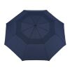 46" Recycled Auto Open Umbrella Navy-White | 1-color Digital Print | Panel 3, - Centered 1" up from bottom of panel | 8.00 Inches × 5.00 Inches