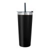 24 Oz. Colma Tumbler Black Straw | No Imprint