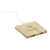 Bamboo Wireless Charging Pad with Dual Outputs Standard | Natural | No Imprint | not available | not available