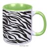 11 Oz. Dye Blast Full Color Mug White/Lime