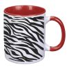 11 Oz. Dye Blast Full Color Mug White Red