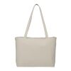 Zippered 12oz Cotton Canvas Shopper Tote Natural | No Imprint | not available | not available
