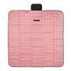 Gingham Roll-Up Picnic Blanket Red with White