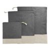 Split Recycled 3pc Travel Pouch Set Black | No Imprint | not available | not available